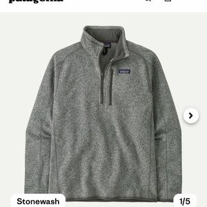 Patagonia Men’s Charcoal Heather Quarter-Zip Fleece
